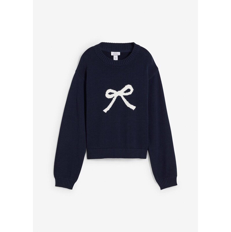 bonprix Pulóver, farba modrá 65262600