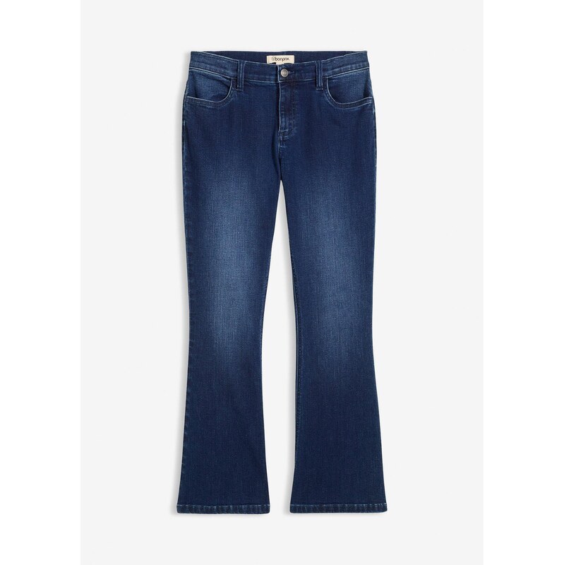 bonprix Zvonové džínsy, Low Waist, farba modrá 65262663