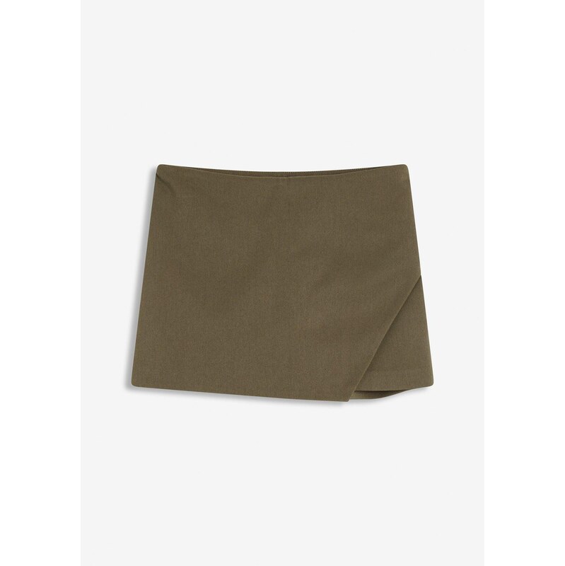 bonprix Nohavicová sukňa, farba zelená 65262667