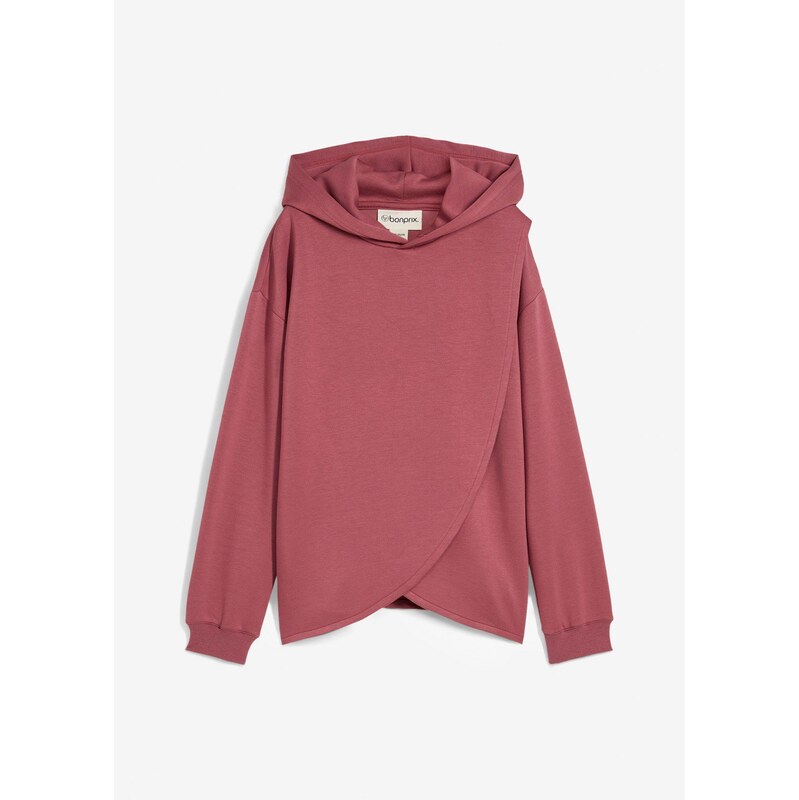 bonprix Mikina s kapusňou z mäkkého viskózového mixu, farba fialová 65262699