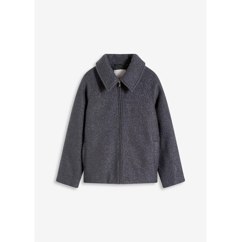 bonprix Bluzón z jemného buklé, farba šedá 65262728