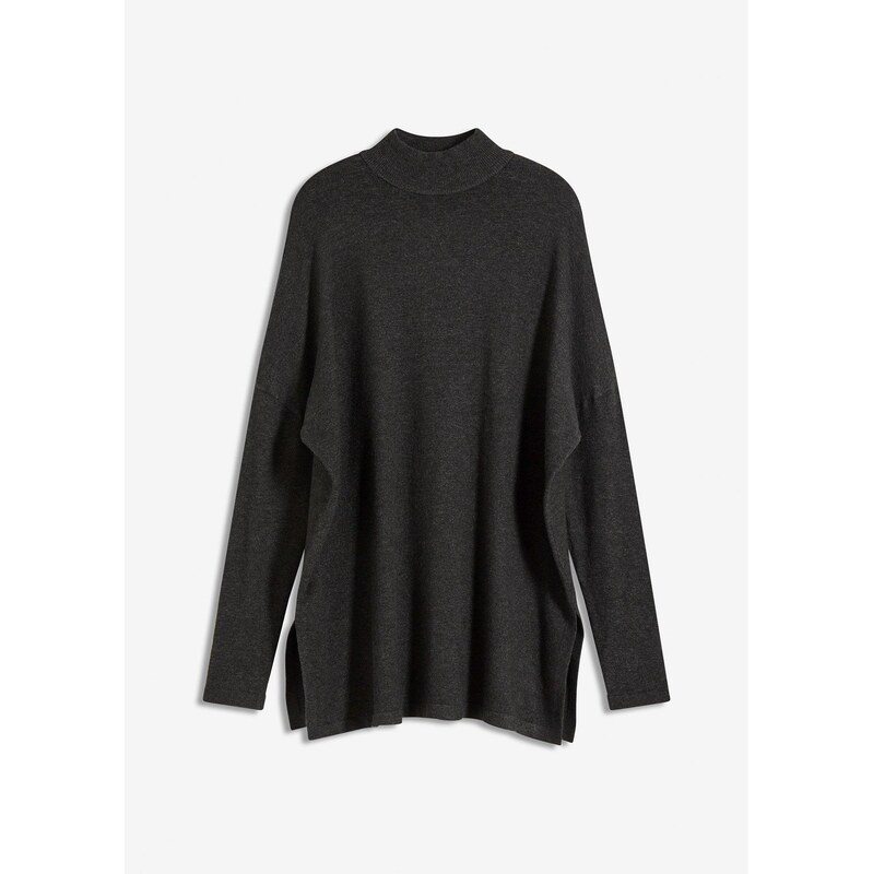 bonprix Pulóver z jemného viskózového mixu, farba šedá 65262737