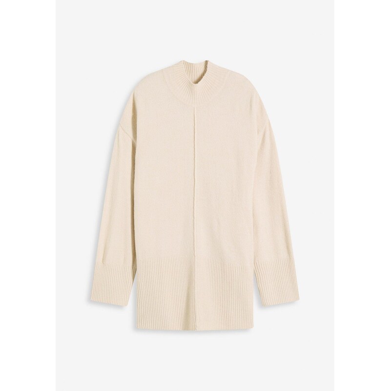 bonprix Oversize-pulóver, farba béžová 65262745