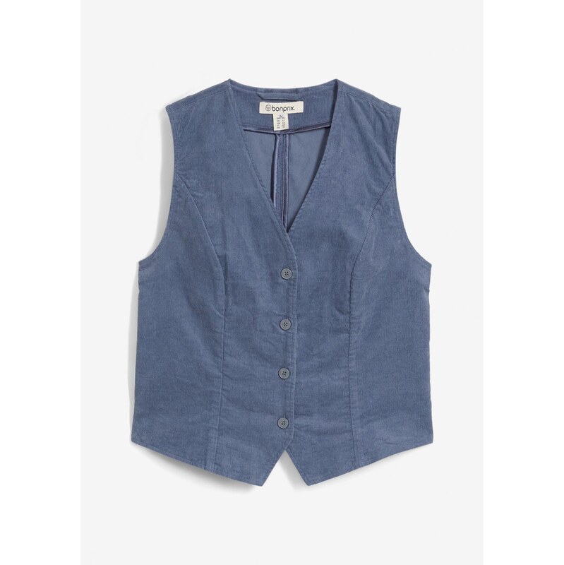bonprix Kordová vesta, farba modrá 65262753