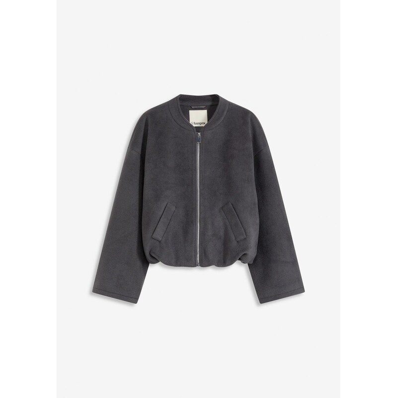 bonprix Bluzón s balónovým zakončením, farba šedá 65262796