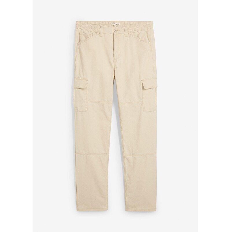 bonprix Kapsáčové nohavice, Relaxed Fit, z bavlneného plátna, rovné, 65262831