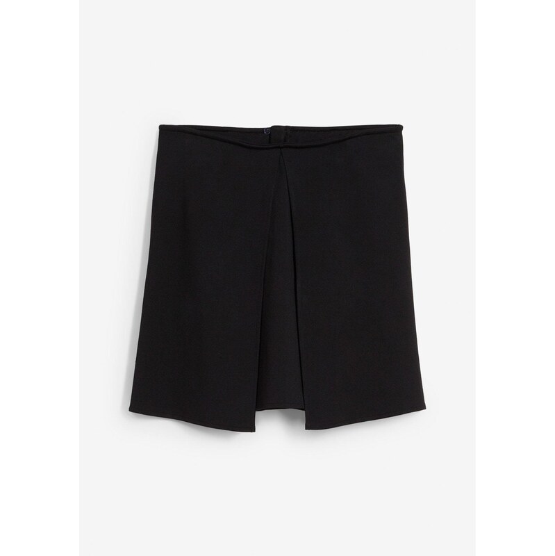 bonprix Mini sukňa z pohodlného Punto di Roma, farba čierna 65262986