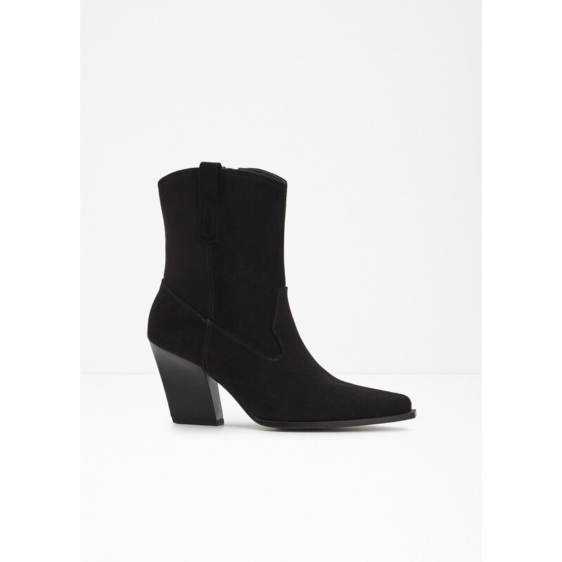 bonprix Kovbojské krátke čižmy, farba čierna 65262983