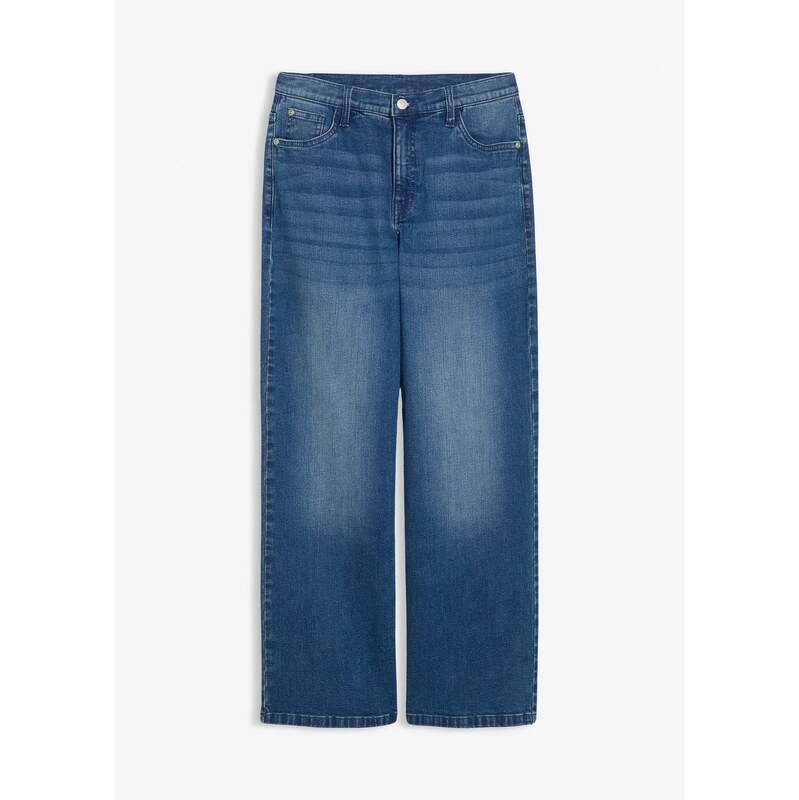bonprix Strečové džínsy extra loose, rovné, farba modrá 65262997