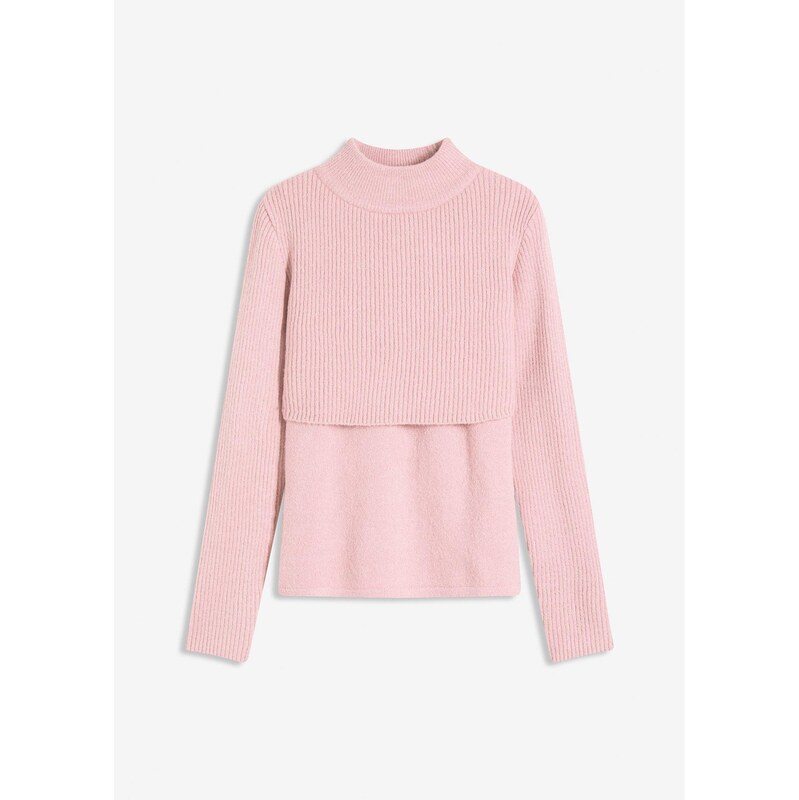 bonprix Pulóver, farba ružová 65263053