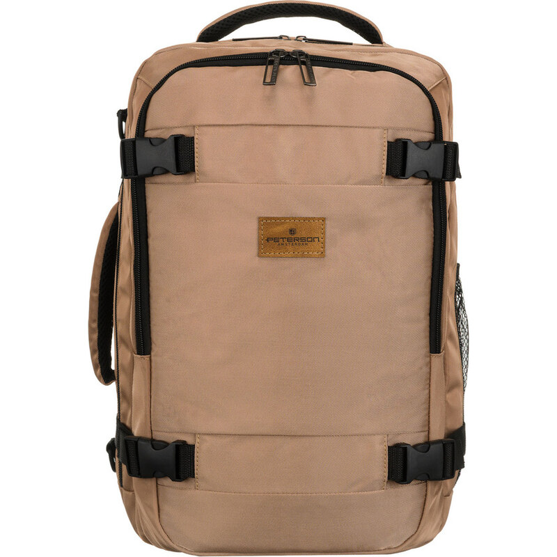 Peterson Béžový cestovný batoh s priedušnými popruhmi 40x25x20 cm PTN 65265263