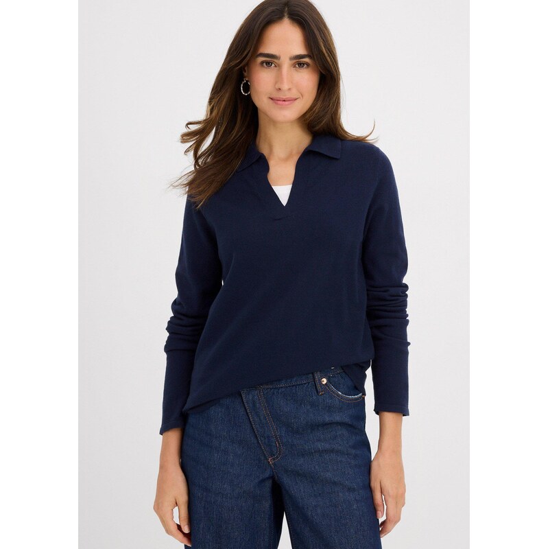 bonprix Polo tričko z jemnej viskózy, farba modrá 65262434