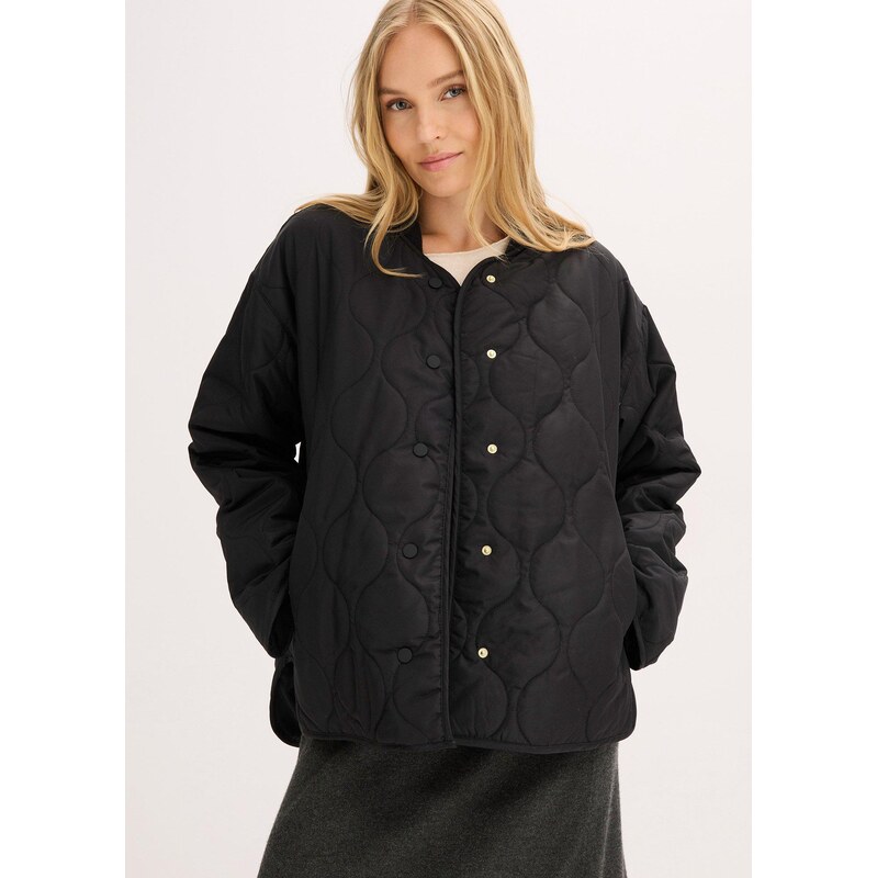 bonprix Prešívaná bunda, veľmi ľahká, oversized, farba čierna 65262620