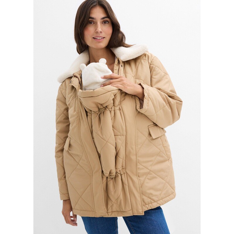 bonprix Materská bunda 6v1, na nosenie detí, s odopínateľnou vestou, 65262626