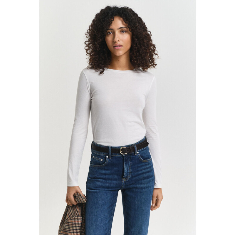 TRIČKO GANT LIGHT COTTON LS T-SHIRT WHITE 65051947