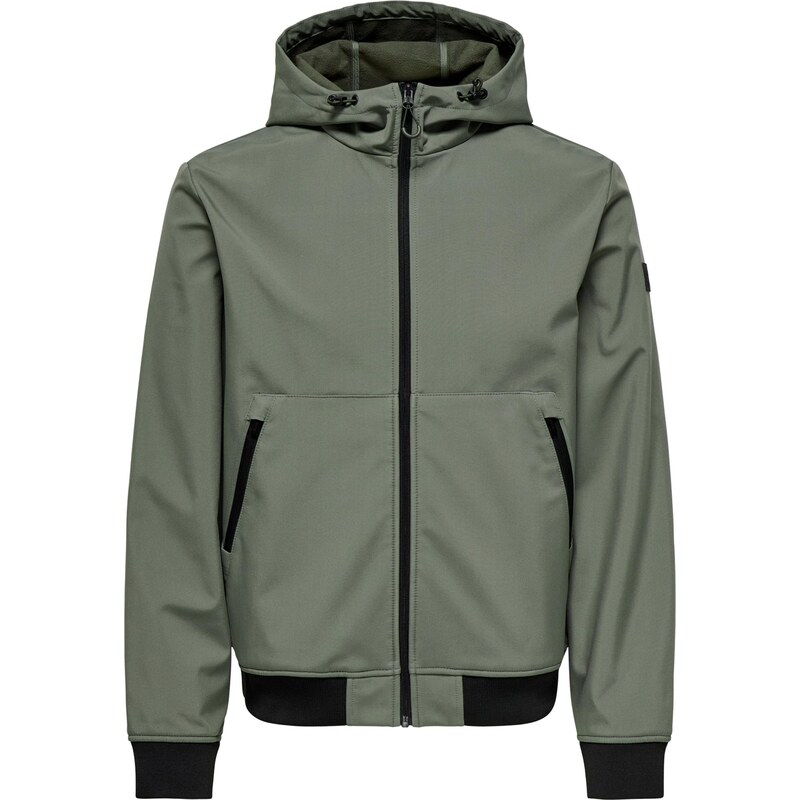 Only & Sons Prechodná bunda ONSBOWIE olivová / čierna 65267730