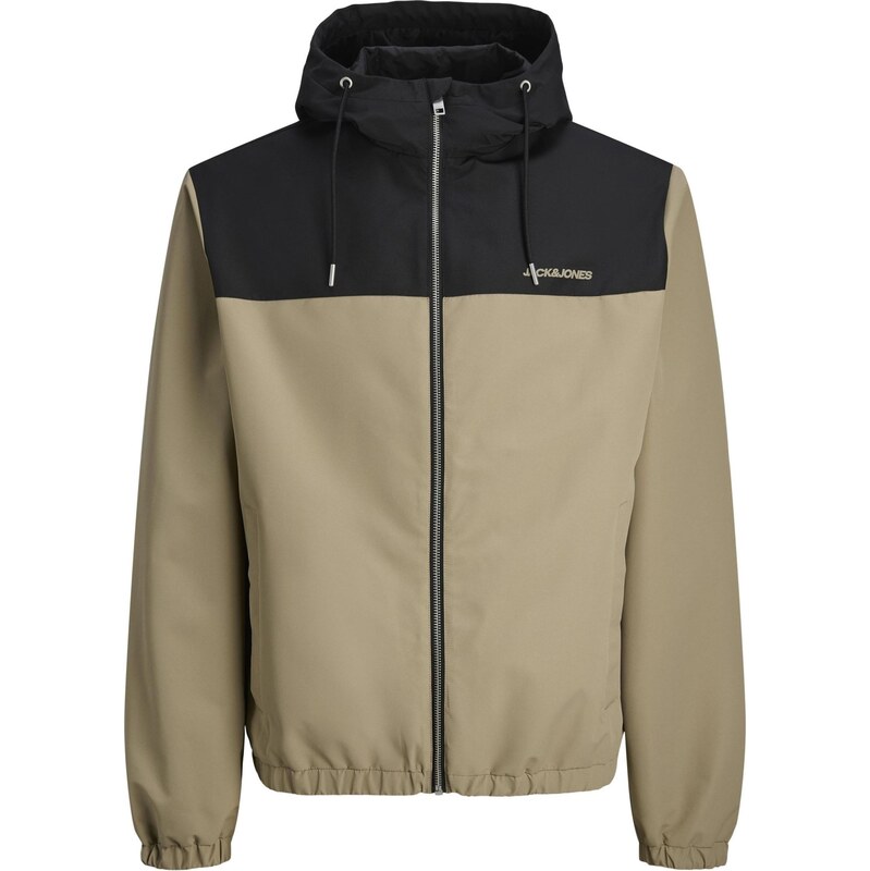 JACK & JONES Prechodná bunda JJELegacy kaki / čierna 65645398
