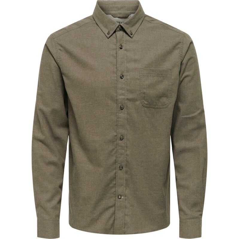 Only & Sons Košeľa ONSRoad mokka 65663003