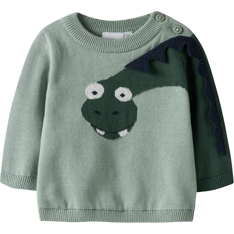 NAME IT Sveter NBMNUTTI námornícka modrá / jedľová / pastelovo zelená 65353475