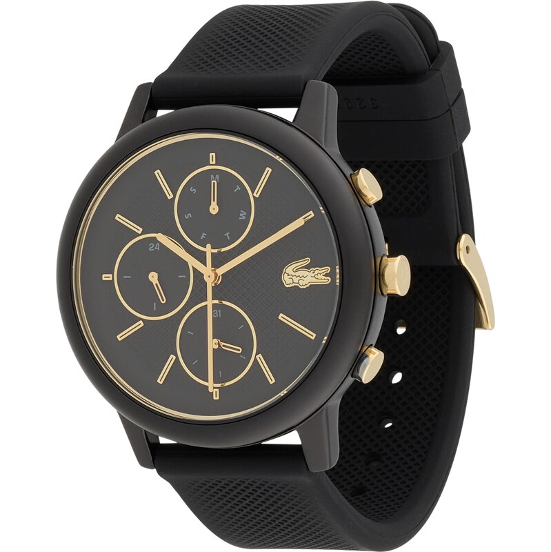 LACOSTE Analógové hodinky 12.12 zlatá / čierna 65268064