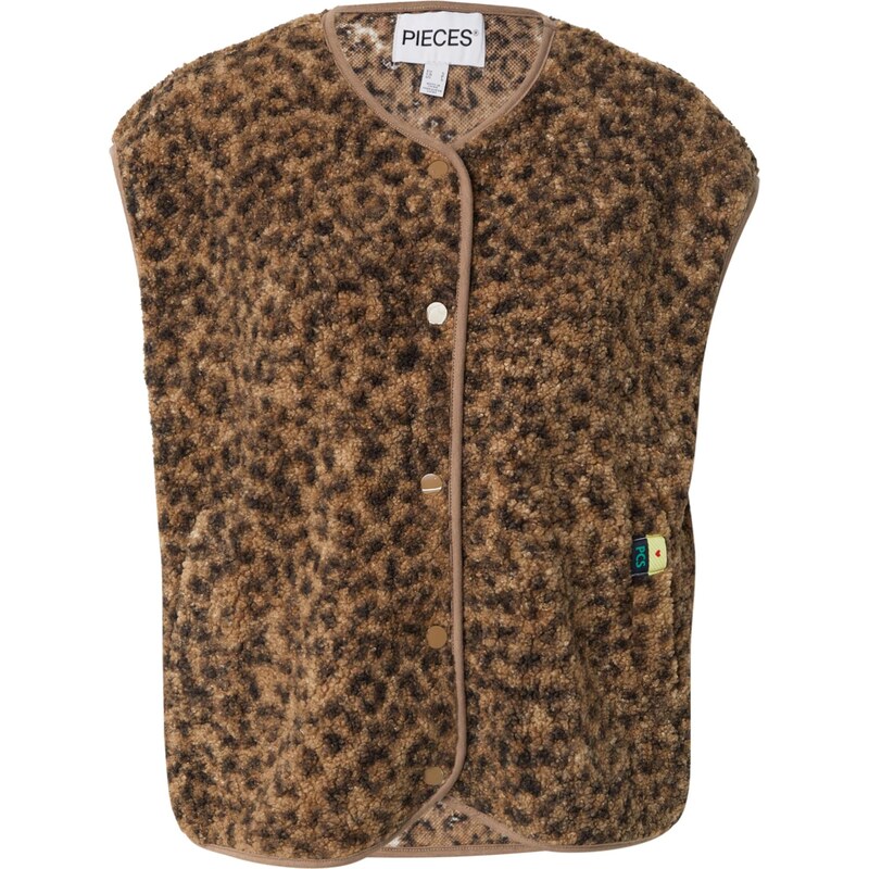 PIECES Vesta PCKATTY farba ťavej srsti / tmavobéžová / hnedá 66069002