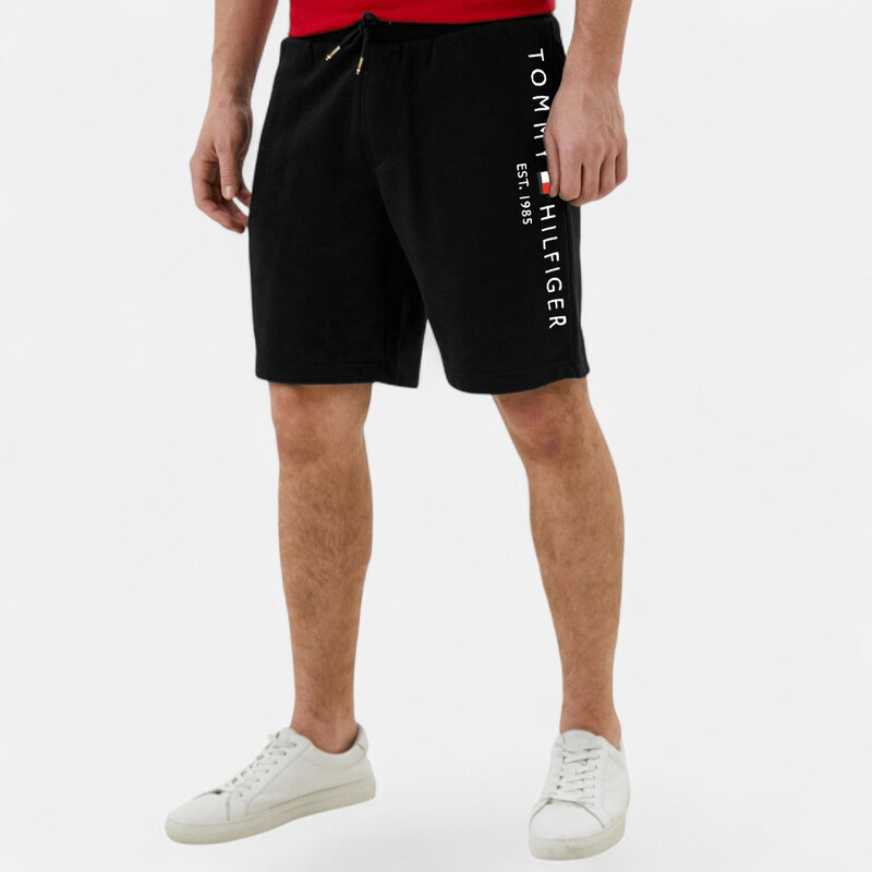 Pánské černé teplákové kraťasy Tommy Hilfiger M56360 65272759