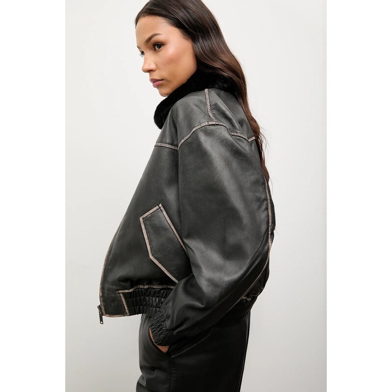 Kožená bunda Answear.LAB 65275087