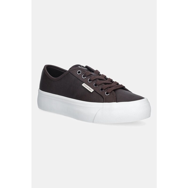 Tenisky Calvin Klein VULC FLATF LACE UP LTH CK 65294901