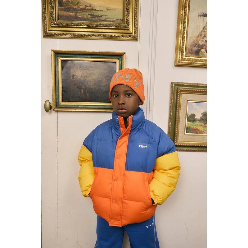 Detská bunda Tinycottons COLOR BLOCK SHORT PADDED JACKET 65278273