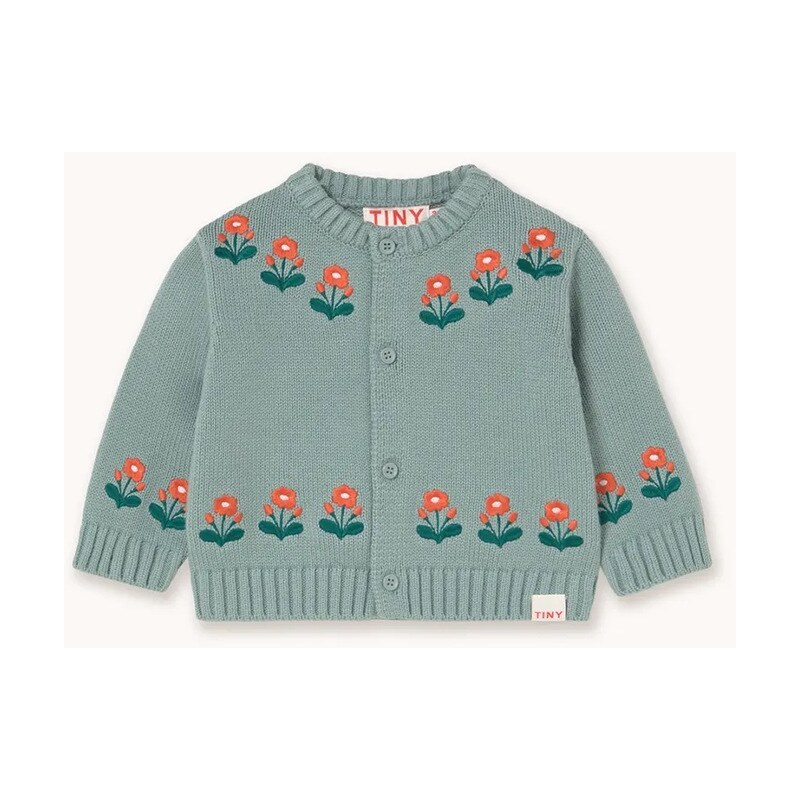 Kardigán pre bábätká Tinycottons FLOWERS BABY CARDIGAN 65278296