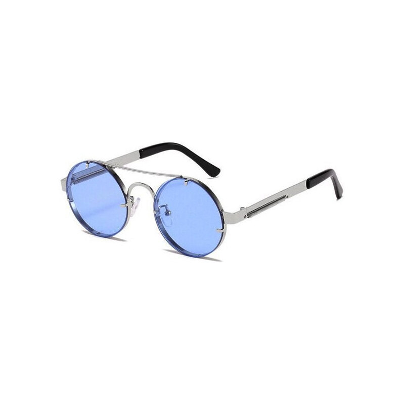 Lifestyle Retro okrúhle slnečné okuliare Spring Modré 65222804