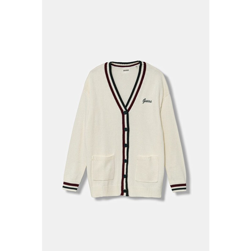 Detský kardigan s prímesou vlny Guess 65278395
