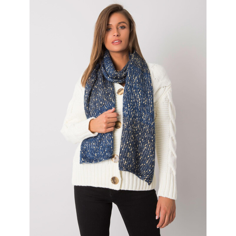 BASIC Tmavomodrý šál se zlatou nití AT-SZ-RH-1407.23X-dark blue 27262570