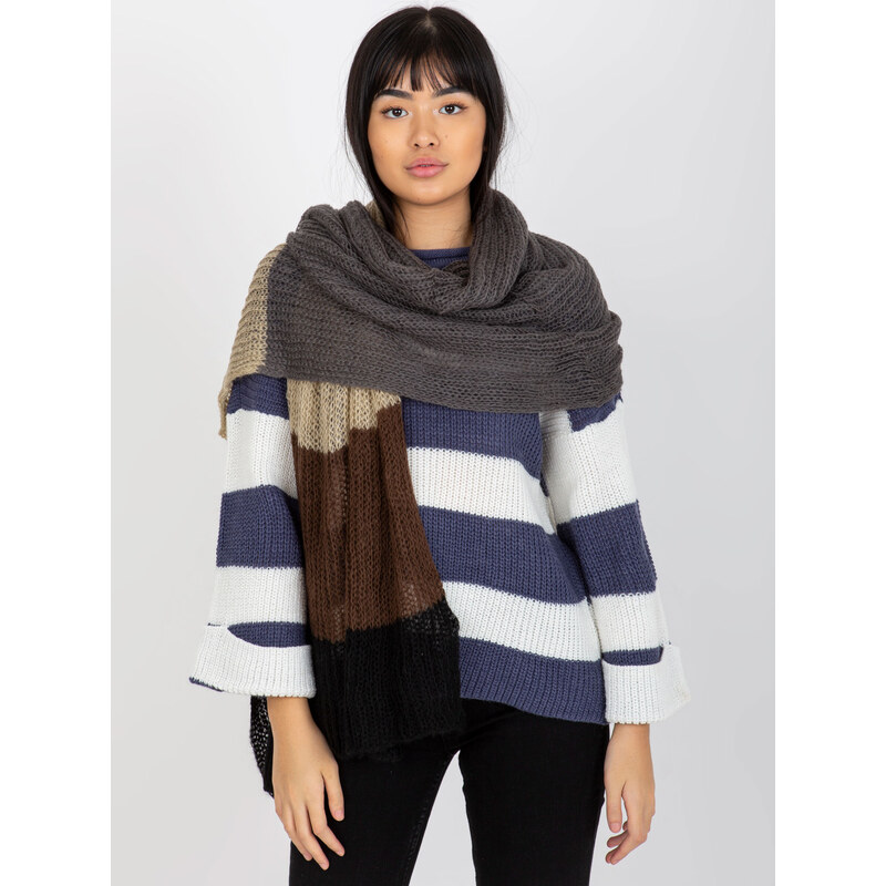 BASIC Farebný dlhý šál - sivý -AT-SZ-LM72271.94 36806577