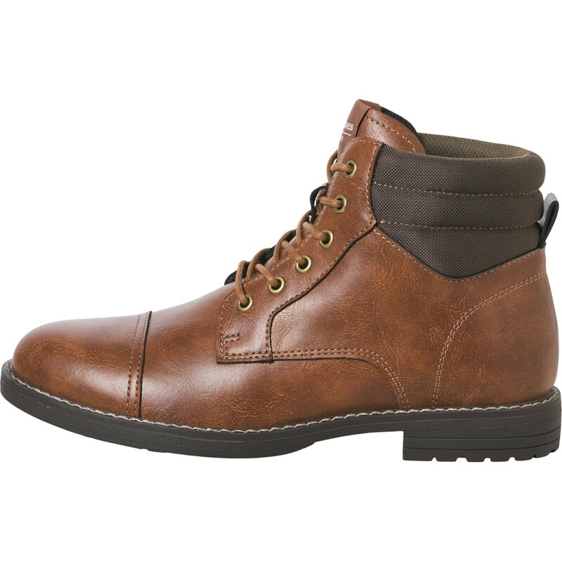 JACK & JONES Šnurovacie čižmy JFWDEWSBURY tmavohnedá 65608714