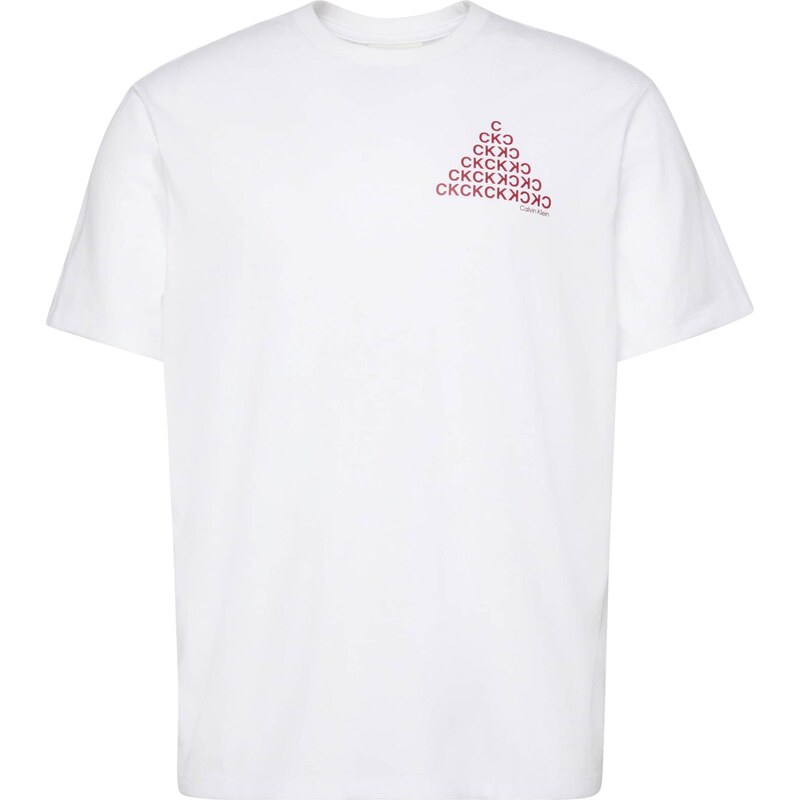 Calvin Klein Jeans Tričko jasne červená / biela 65284057