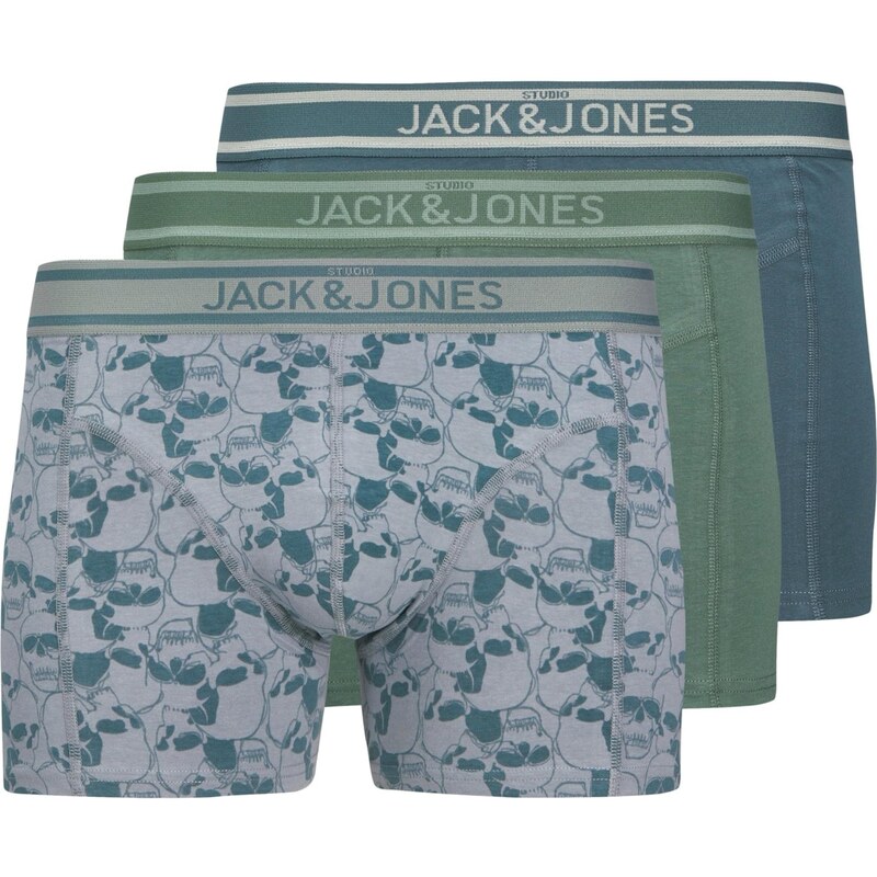 JACK & JONES Boxerky JACLUKE námornícka modrá / opálová / zelená 65284108