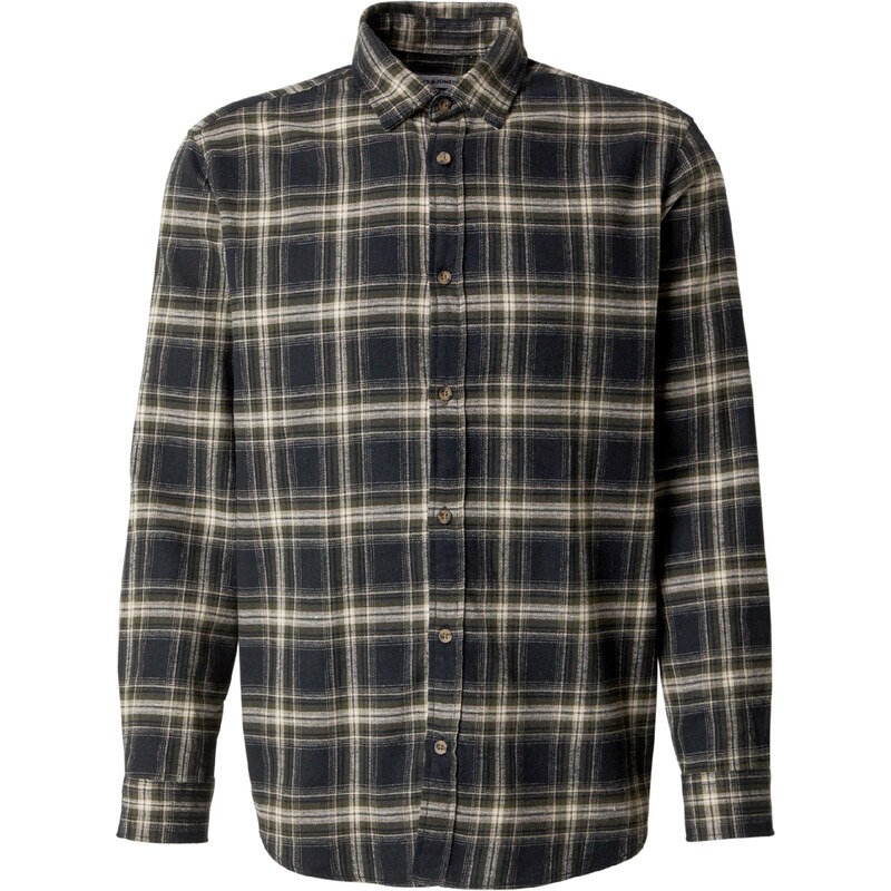 JACK & JONES Košeľa JJJOSHUA olivová / čierna / biela 65284117