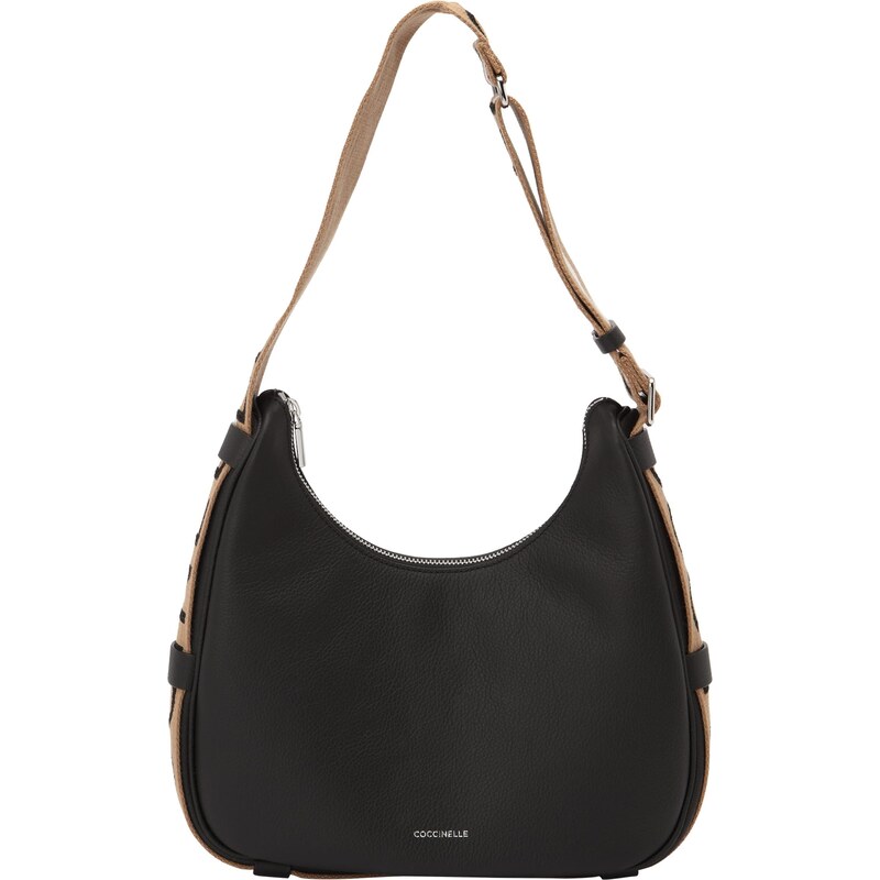 Coccinelle Kabelka na rameno RAQUEL svetlohnedá / čierna 65284151