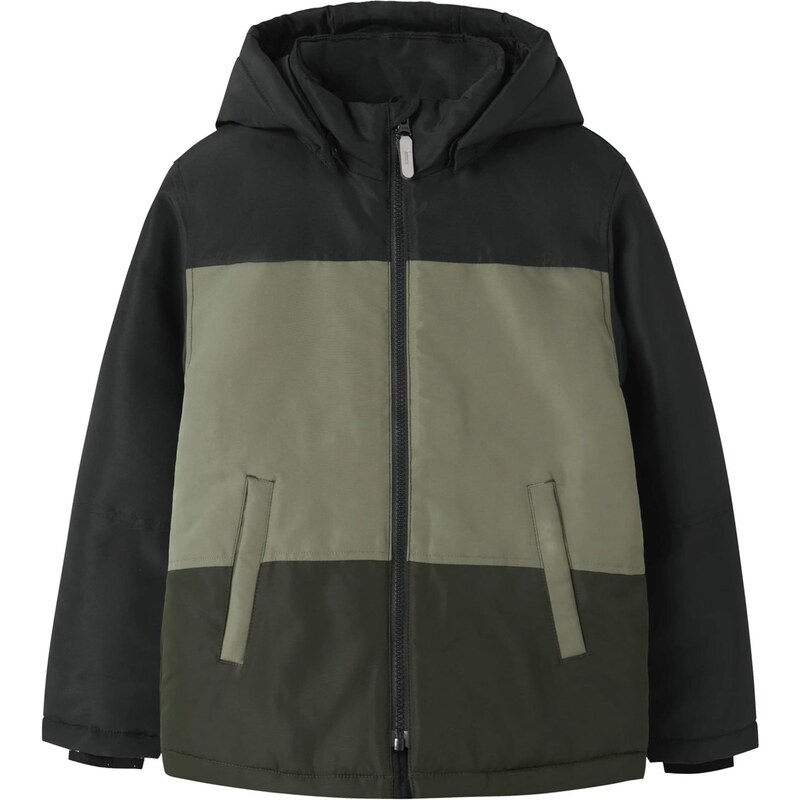 NAME IT Prechodná bunda NKMMAX olivová / pastelovo zelená 65619478