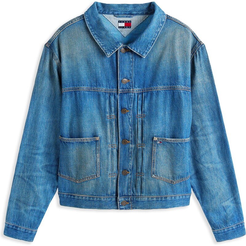 Tommy Jeans Prechodná bunda modrá denim 65663116