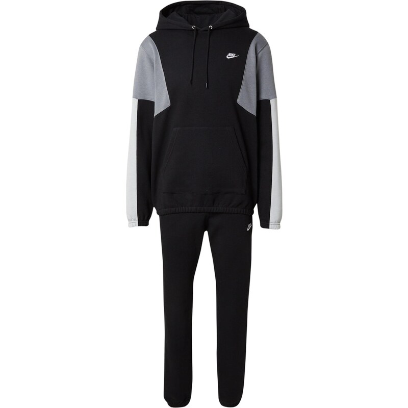 Nike Sportswear Joggingová súprava CLUB FLEECE sivá / čierna / biela 65663140