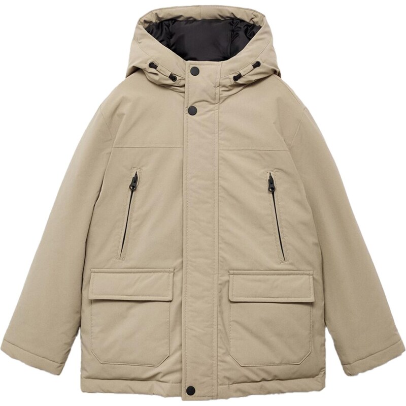 MANGO KIDS Zimná bunda Miguel béžová 65284106
