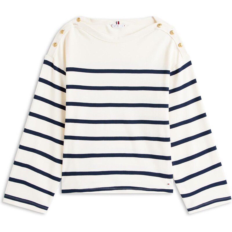 TOMMY HILFIGER Tričko námornícka modrá / biela ako vlna 65663110