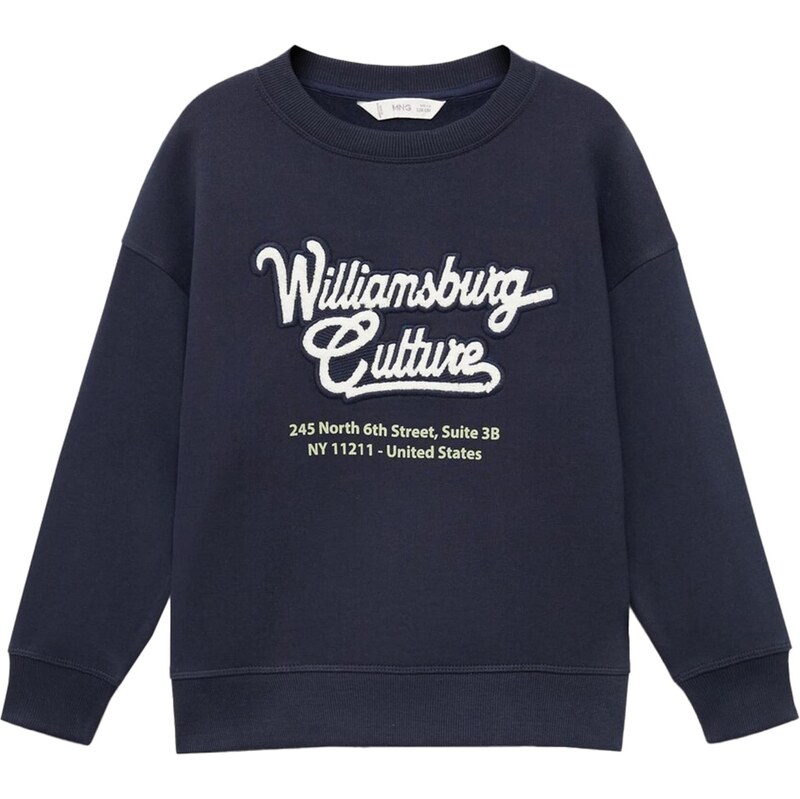 MANGO KIDS Mikina WILLI námornícka modrá / biela 65559377