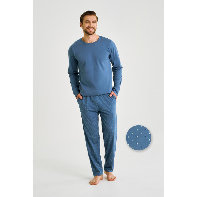 Taro 3474 PÁNSKE DLHÉ PYŽAMO LORENZO M-2XL 65449424