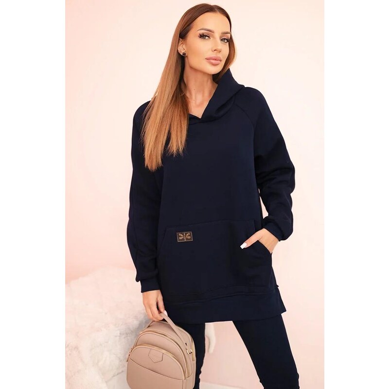 MladaModa Bavlnený komplet mikiny klokanky s kapucňou a legín s 65293544