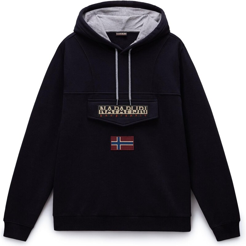 NAPAPIJRI Mikina Burgee Wint 4 šampanské / tmavomodrá / tmavočervená / 65608905