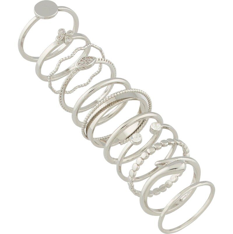 ABOUT YOU Prsteň strieborná / priehľadná 65663253