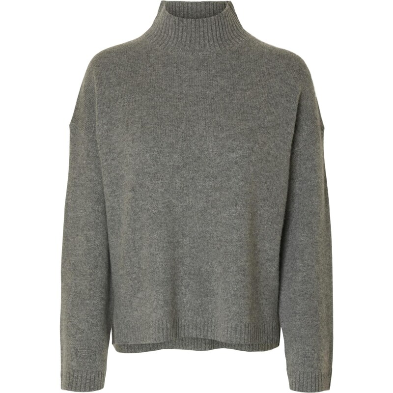 SELECTED Sveter SLFCILLE sivá melírovaná 65286947